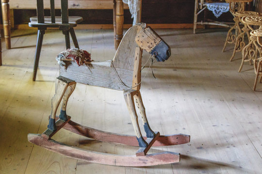 Very old wooden horse