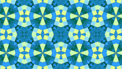 Artistic kaleidoscopic color pattern