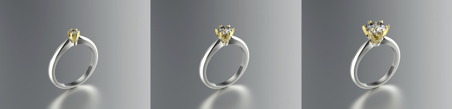 Fashion ring with gemstone. Jewelry background