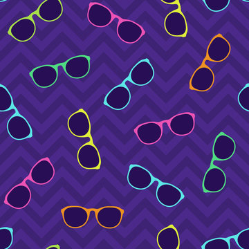 Glasses seamless pattern.