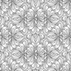 Black and white abstract seamless pattern.