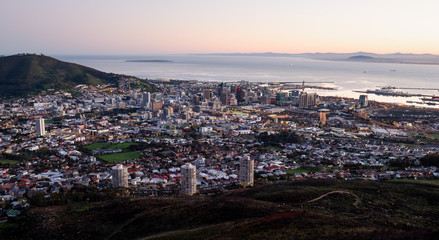 Cape Town City Bowl from Table Mountain