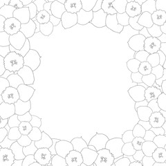 Daffodil - Narcissus Flower Outline Border