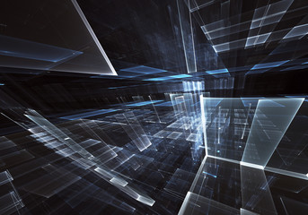 Abstract technology 3D illustration