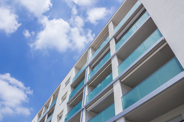 Facade of a modern apartment building