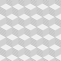 Abstract isometric cubes seamless pattern.