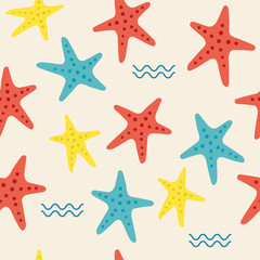 Marine seamless pattern