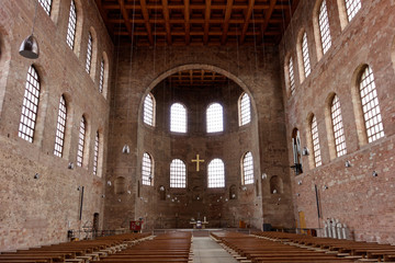 The Basilica of Constantine or Aula Palatina, in Trier, Germany. The basilica was built in the 4th century.