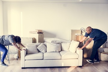 Couple moving into new house