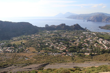 Obraz premium îles Eoliennes vues de Vulcano