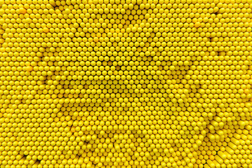 yellow toy pin board or playground equipment