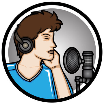 
Illustrations of men singing