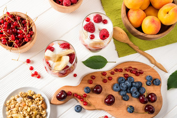 Healthy breakfast ingredients