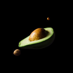 Space or planets universe cosmic abstract background. Abstract fruit background. Creative space. Summer food concept.