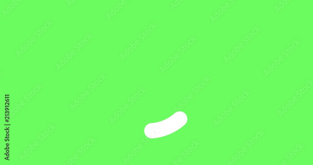 Poster animation - loading circle icon on green background.