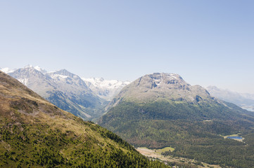 Pontresina, Val Roseg, Roseggletscher, Rosatschgruppe, Wanderweg, Oberengadin, Alpen, Sommer, Graubünden, Schweiz