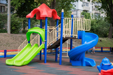  photo of modern children playground in park 