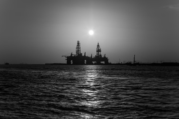 Oil Rig at late evening - Texas, USA