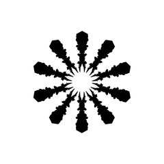 Snowflake icon illustration, in trendy flat style isolated on white background. Snowflake vector.