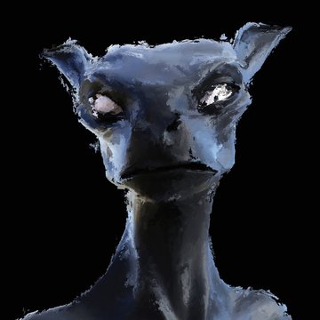 Digital Painting of a creepy Creature
