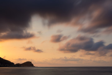 Alba su Punta Crena, Liguria, Italia