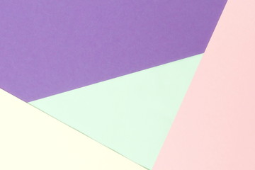 Abstract pastel colors blue yellow pattern papers background. Minimal geometric fashion mock up background. Flat lay, Top view. Copy space