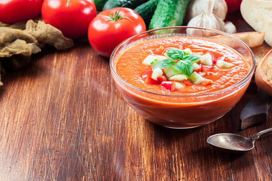 Spicy Homemade Gazpacho Soup