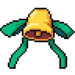 Obraz premium vector pixel art bell ribbon