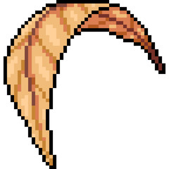 Fototapeta premium vector pixel art leaf orange