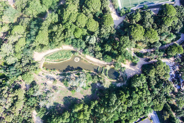 Pond in Tossa de Mar. Aerial view.