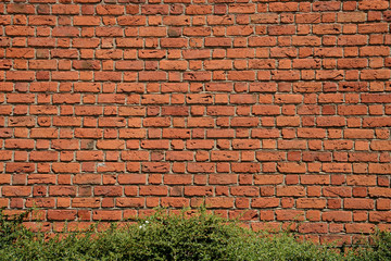 Red brick city wall texture and background