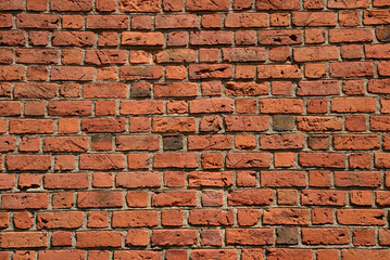 Red brick city wall texture and background