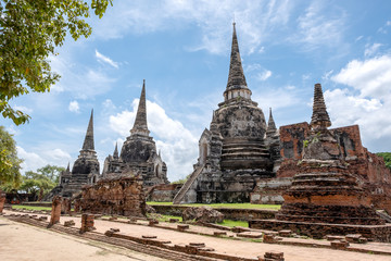 Fototapeta premium An ancient temple and pagoda in Ayutthaya , Thailand