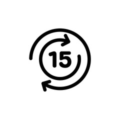 Obraz premium 15 days exchange icon