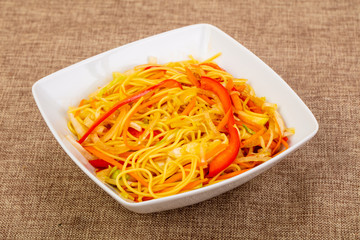 Wook noodle with vegetables