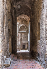 Fototapeta premium Perugia, Italy - one of the most interesting cities in Umbria, Perugia is known for its medieval Old Town and its narrow alleys