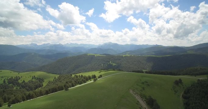 Aerial, Pyrenees Mountainous Landscapes, Spain - native Version