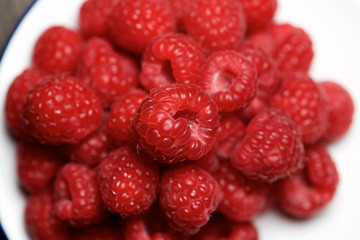 raspberries close up