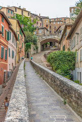 Fototapeta na wymiar Perugia, Italy - one of the most interesting cities in Umbria, Perugia is known for its medieval Old Town and its narrow alleys