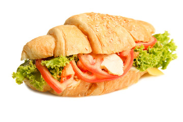 Croissant with vegetables