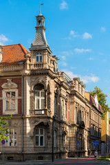 Fototapeta premium old building of a European city, architecture against a blue sky