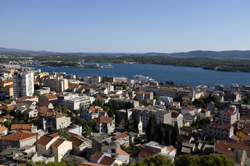 Panorama cityscape of Sibenik in Croatia