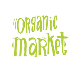 Handdrawn lettering from Organic Market Kit