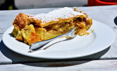 apple strudel in South Tyrol