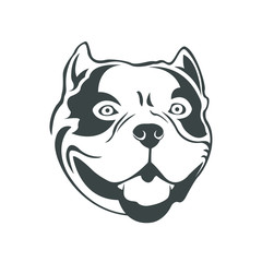 American bully logo. Bully's dog head.