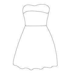  isolated, sketch dress