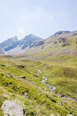 Muottas Muragl, Val Muragl, Wanderweg, Panoramaweg, Schafberg, Klimaweg, Alpen, Oberengadin, Graubünden, Sommer, Schweiz