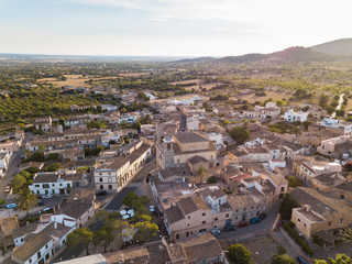Fototapeta na wymiar Aerial: S'Alqueria Blanca town in Mallorca, Spain