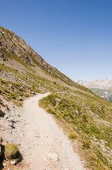Muottas Muragl, St. Moritz, Val Muragl, Wanderweg, Panoramaweg, Alpen, Oberengadin, Graubünden, Sommer, Schweiz