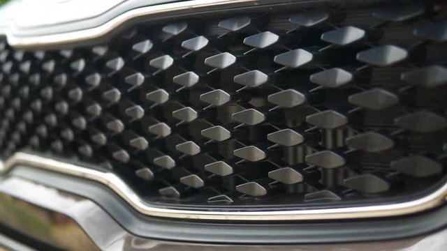 Front grill of a car. Modrn car.